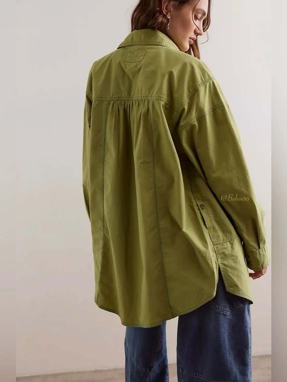 NWT Free People We The Free Garden State Shirt Oversized Shacket